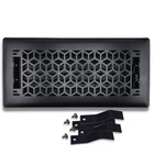Sierra Grates 4  X 10  Vector Design Steel Floor Register Textured Black