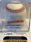 Cecil Fielder Signed Official Major League Al Baseball With Jsa Coa