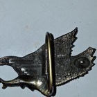 Vintage Eagle Bird Metal Clip Belt Buckle Silver brown Usa Marked H506 1 5 