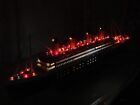 Titanic Wooden Model Cruise Ship W  Flashing Light 40  Fully Assembly