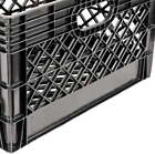 24qt Black Plastic Heavy-duty Milk Crate