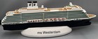 Rare  Holland America Line Ms Westerdam 10  Model Cruise Ship Souvenir