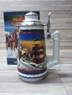 Budweiser 2002 Holiday Stein  guiding The Way Home  Lidded Signature Edition 