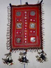 India Embroidery Old Lambani Banjara Gala Patch Headdress Vintage Cowrie