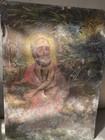 Antique Retablos Religious Figures Oil On Tin