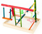 Bird Play Gym Parrot Perch Stand Bird Activity Center Wooden Playpen Toy 10x14 