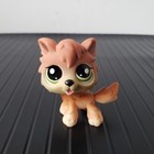  2141 Rare Littlest Pet Shop Wolf Brown Tan Husky Timberwolf Green Eyes Dog Lps