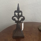 Cast Iron Fleur De Lis Fence Finial Post Topper Scroll Architectural Decor 8 5in