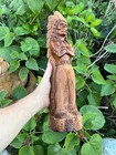 Carved Wood Wooden Native American Indian Man Chief Headress Western Art Carving