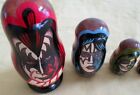 Kiss Nesting Doll 5-pieces Handmade Set 4 5  Tall wood new russia