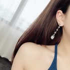 925 Silver Plated Jewellery Elegant Crystal Shinny Ear Stud Earring