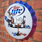 Funny Miller Lite Beer Bottle Cap Metal Sign  Man Cave Bar Decor Wall Decor Sign