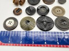 Lot Vintage Large Carved Celluloid Plastic Rubber Buttons 1-11 16  Geometric