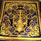 Medusa Barocco Black   Gold High Quality Velvet Fabric Throw