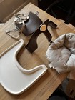 Stokke Tripp Trapp Baby Set With Harness Brown   White Tray   Cushion