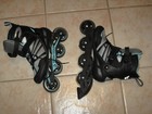 Nice N Clean Rollerblade Zetrablade Womens Inline Skate Size 8 Black blue