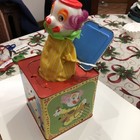 Mattel Talking Clown In The Box Tin Jack In The Box Pull String Talking Toy
