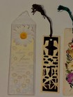 Set Of 5 Y2k Bookmarks Handmade Hawaiian Pressed Flowers Peace Sign Boho Retro