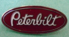 Peterbilt Emblem Lapel Hat Pin Metal Red Silver Tone Euc 1 5 16 