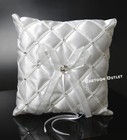Wedding Ring Pillow 7  Bridal Cojin Para Annillo De Boda White Rhinestones