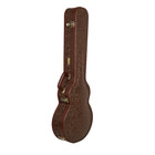 Crossrock Designer Series- Wooden Case For Les Paul Electric Guita-blossom Brown