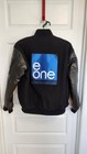 Rare 5001 Flavors Black Wool Leather Varsity Jacket Van Eone Light Records Lg