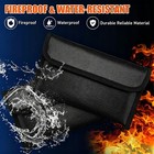 1 2 Pack Small Fireproof Document Bag Safe Money Pouch With Waterproof Zipper