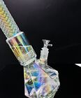 15   Glass Bong Large Capacity Polygon Water Pipe Thick Smoking Hookah 14mm Bowl