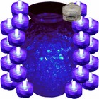 50 Pack Purple Submersible Waterproof Battery Led Tea Light   Wedding Decoration