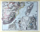 1892 Stieler Map British South Africa Cape Town Madagascar Zanzibar Mozambique 