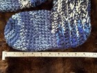 Handmade Blue Multicolor Crocheted Booties Woman   s Sized 7-9       