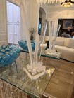 Mid Century Lucite Acrylic Sculpture Obelisk Display 21    Tall