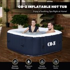 Co-z Inflatable Hot Tub Spa Portable 120 Air Jet W Pump And Cover 2-4 Person Us