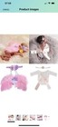 Newborn Photography Props Girls Outfits 4 Pcs  Infant Baby Angel Wings Pink   lace