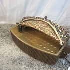 Vintage Salton Hotray Automatic Bun Warmer Paisley Cover Works Great 1960 s Usa