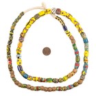 Oval Antique Venetian African Millefiori Trade Beads  15902 10mm Ivory Coast