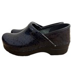 Dansko Clogs Women   s Sz 38 Us 8 Blue Patent Leather Slip On Shoes Professional