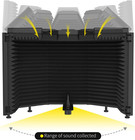 Recording Microphone Isolation Shield  High Density Absorbent Foam 5 Panels To F