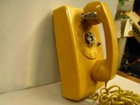 Vintage Stromberg Carlson Bell System Harvest Gold Rotary Wall Mount Telephone