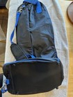 Tough 1 English Boot Bag New  Black With Blue Accents And Carrying Strap