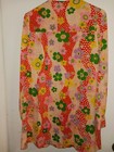 Vintage 1970 s Mel Mortman Button Up Tunic Size 10  Pockets Flower Power