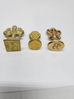 Vintage Brass Wax Seal Stamps Monogram B Set Of 3 Italy Ornate Designs Solid   