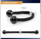 Tricep Rope 24 Inch 2 Colors Fitness Cable Machine Pulldown Nylon Rope
