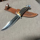 Nm  Unsharpened  Kinfolks 568 Tc  flame Edge   Excellent  Stag  Orig  Sheath