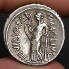 Salus Denarius 49bc Ancient Roman Empire Silver Coin Acilius Valetudo Toned