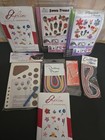 Lot Of Qulling Kits-4    2 Quilling Paper Pkges  Quill Kit instrtns board 2 Tool