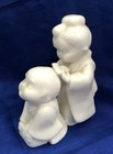 Chinese Asian Kids Girl Combing Hair Ceramic Figurine Statue Collectible Vintage