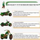 23  26  Wheel Raked Triple Trees Kits 11   Degree For Harley Touring Bagger 14-24