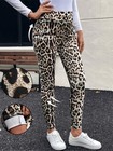 Women s Leopard Print Fleece-lined Leggings - Warm Slim-fit Hip-lift Yoga Pants