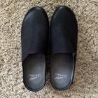 Dansko Slip On Leather Mules clogs  Block Heel  Women   s 38  Black  Nwob